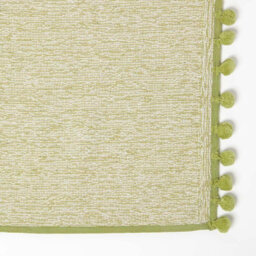 Homescapes Tufted Sage Green 100% Cotton Bath Mat With Pom Pom Edges 50 X 80 Cm - thumbnail 4