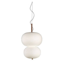 Luminosa Lighting Luminosa Ilargi Led Globe Ceiling Pendant Matt White Light Ash Dali Dimming 39.5Cm 3195Lm 2700K