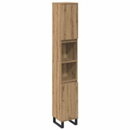 Berkfield 3 Piece Bathroom Furniture Set Artisan Oak Engineered Wood - thumbnail 5