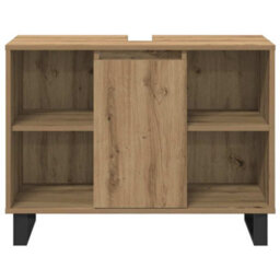 Berkfield 3 Piece Bathroom Furniture Set Artisan Oak Engineered Wood - thumbnail 7