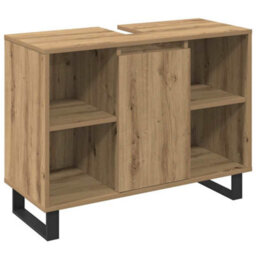 Berkfield 3 Piece Bathroom Furniture Set Artisan Oak Engineered Wood - thumbnail 4