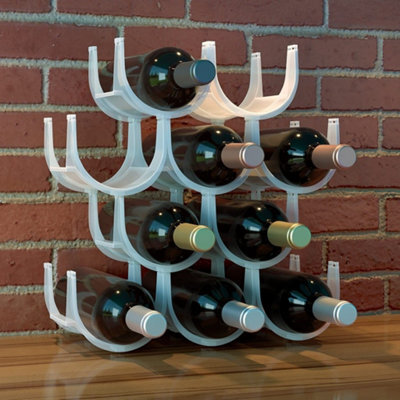 Balvi Stackable Wine Rack Basics Contains 10 Frosted Bottle Holders - image 1