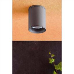 Luminosa Lighting Luminosa Tasa 1 Light Outdoor Surface Mounted Ceiling Light Dark Grey Ip44 - thumbnail 2