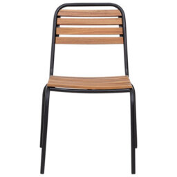 Beliani Set Of 6 Garden Chairs Vallese Acacia Wood Brown - thumbnail 4