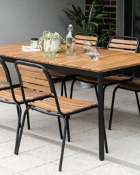 Beliani Set Of 6 Garden Chairs Vallese Acacia Wood Brown - thumbnail 2