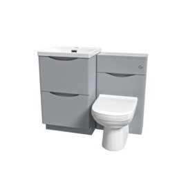 Nes Home Matte Grey 1000mm Freestanding Basin Wc Vanity Unit & Btw Toilet - thumbnail 5