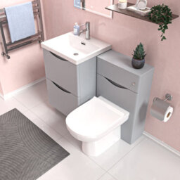 Nes Home Matte Grey 1000mm Freestanding Basin Wc Vanity Unit & Btw Toilet - thumbnail 4