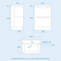 Nes Home Matte Grey 1000mm Freestanding Basin Wc Vanity Unit & Btw Toilet - thumbnail 6
