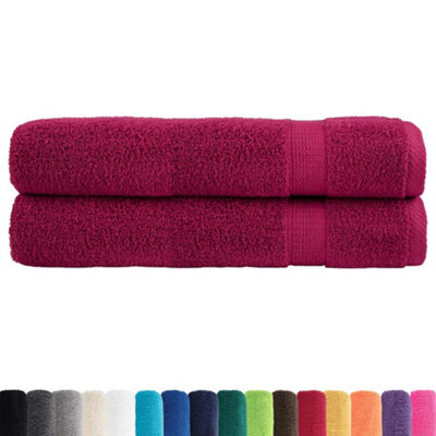 Berkfield Durable Premium Towels Solund 2Pcs Bordeaux 100X200Cm 600Gsm