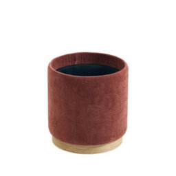 Nordlys Pouf With Storage Side Table In Fabric Terracotta - thumbnail 9