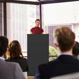 Black Wooden Church Lectern Standing Desk - thumbnail 3