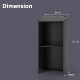 Black Wooden Church Lectern Standing Desk - thumbnail 2