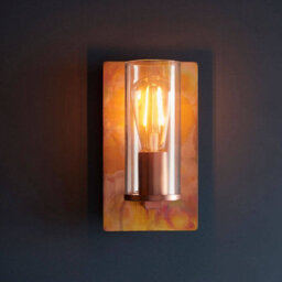 Luxia Brooklyn Glass Flush Wall Light Copper - thumbnail 4