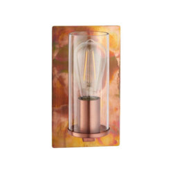 Luxia Brooklyn Glass Flush Wall Light Copper - thumbnail 2
