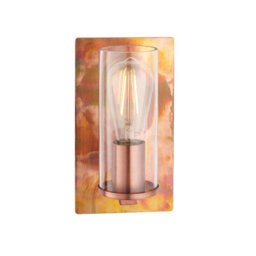 Luxia Brooklyn Glass Flush Wall Light Copper - thumbnail 3