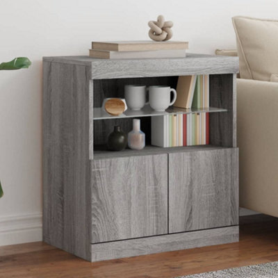 Berkfield Sideboard With Led Lights Grey Sonoma 60X37X67 Cm - image 1