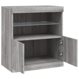 Berkfield Sideboard With Led Lights Grey Sonoma 60X37X67 Cm - thumbnail 7