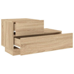 Berkfield Bedside Cabinet With Led Lights Sonoma Oak 70X36X40.5 Cm - thumbnail 6