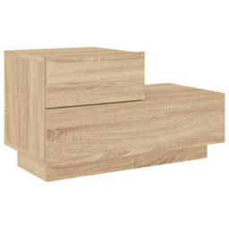 Berkfield Bedside Cabinet With Led Lights Sonoma Oak 70X36X40.5 Cm - thumbnail 5