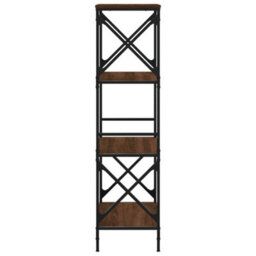 Berkfield Bookcase 4-Tier Brown Oak 59X35X132 Cm Engineered Wood - thumbnail 5