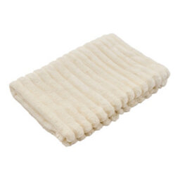 Living And Home Luxurious Elegant Fluffy Comfortable Striped Throw Blanket Beige 200Cm W X 150Cm D - thumbnail 4