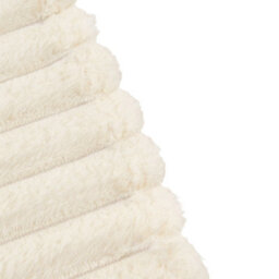 Living And Home Luxurious Elegant Fluffy Comfortable Striped Throw Blanket Beige 200Cm W X 150Cm D - thumbnail 6