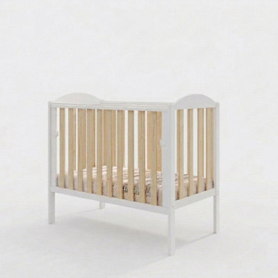 VICULII Waffi Space Saver Baby Cot White Natural - image 1