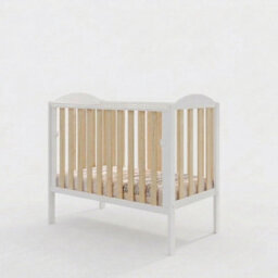 VICULII Waffi Space Saver Baby Cot White Natural - thumbnail 1