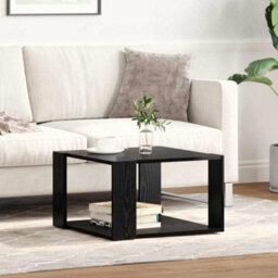 Berkfield Coffee Table Black Oak 51,5X51,5X30 Cm Engineered Wood - thumbnail 4