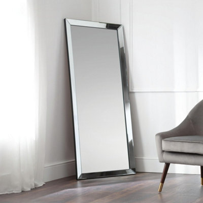 Julian Bowen Soprano Glass Dress Mirror, Wood Frame, Rectangular, Full Length, Freestanding, 170 X 70 X 3.5Cm - image 1