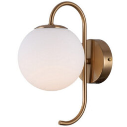 Luminosa Lighting Luminosa Industrial And Retro Wall Lamp Honey Brass 1 Light With White Shade, G9 - thumbnail 2