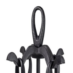 Jvl Jennings 4 Piece Fireplace Companion Set Fire Tools Stand Black - thumbnail 3