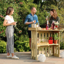 Zest Folding Garden Bar Bbq Wooden Side Table Pallet Potting Table Multi Purpose By Zest Outdoor Living - thumbnail 7