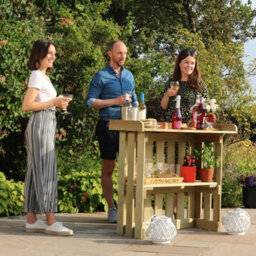 Zest Folding Garden Bar Bbq Wooden Side Table Pallet Potting Table Multi Purpose By Zest Outdoor Living - thumbnail 8
