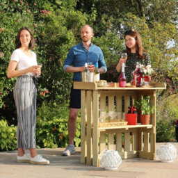 Zest Folding Garden Bar Bbq Wooden Side Table Pallet Potting Table Multi Purpose By Zest Outdoor Living - thumbnail 9