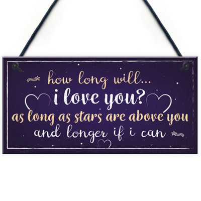 Red Ocean 1St 25Th 50Th 60Th Wedding Anniversary Gift Hanging Plaque Anniversary Husband Wife Gift For Her - image 1