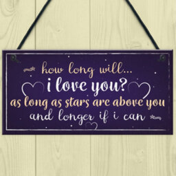 Red Ocean 1St 25Th 50Th 60Th Wedding Anniversary Gift Hanging Plaque Anniversary Husband Wife Gift For Her - thumbnail 2