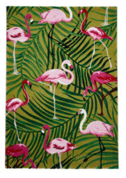 Green Pink Luxurious Modern Easy To Clean Handmade Rug For Dining Room-120Cm X 170Cm - thumbnail 8