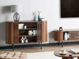 Beliani Retro Sideboard Taroon Dark Brown - thumbnail 2
