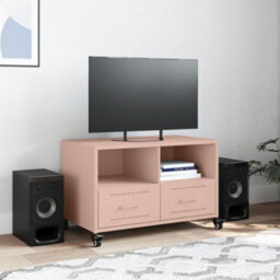 Berkfield Tv Cabinet Pink 68X39X43.5 Cm Steel - thumbnail 3