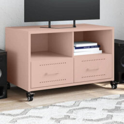 Berkfield Tv Cabinet Pink 68X39X43.5 Cm Steel
