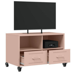 Berkfield Tv Cabinet Pink 68X39X43.5 Cm Steel - thumbnail 5