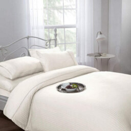 Dorchester Ritz Hotel Quality 300 Thread Count Duvet Cover Sets Cream Double - thumbnail 1