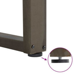 Berkfield Dining Table Legs U-Shaped 3 Pcs Natural Steel 70X(72-73) Cm Steel - thumbnail 9