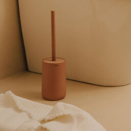 Cosmic Toilet Brush, Free-Standing,  Polyresin Soft Touch, Lavander, Saona Collection - thumbnail 7
