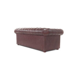 Chesterfield 3 Seater Buttoned Seat Sofa Old English Hazel Real Leather In Classic Style - thumbnail 8