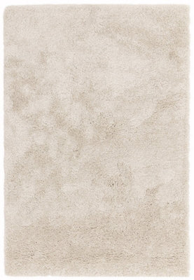 Beige Shaggy Modern Easy To Clean Plain Rug For Dining Room -120Cm X 170Cm - image 1