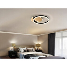 Luminosa Lighting Luminosa Oriel Integrated Led Semi Flush Light Gold, Matt Black 3000K 1400Lm - Uk Stock - thumbnail 2