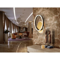Luminosa Lighting Luminosa Oriel Integrated Led Semi Flush Light Gold, Matt Black 3000K 1400Lm - Uk Stock - thumbnail 5