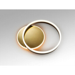 Luminosa Lighting Luminosa Oriel Integrated Led Semi Flush Light Gold, Matt Black 3000K 1400Lm - Uk Stock - thumbnail 4